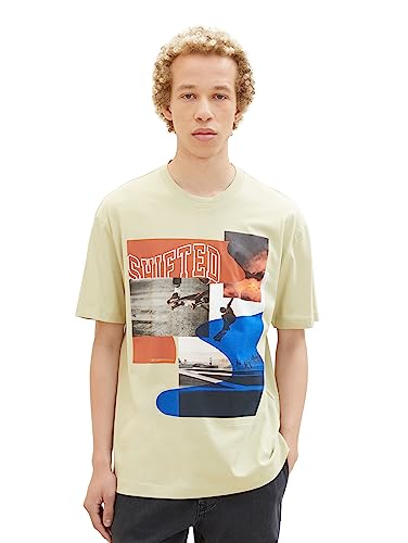 TOM TAILOR Denim T-shirt męski, 32246 - Garden Peat, S