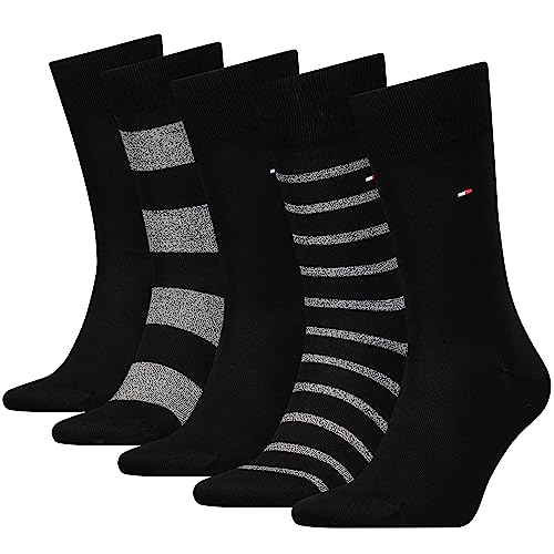 Tommy Hilfiger Skarpety męskie w pudełku prezentowym, Czarny, 39/42