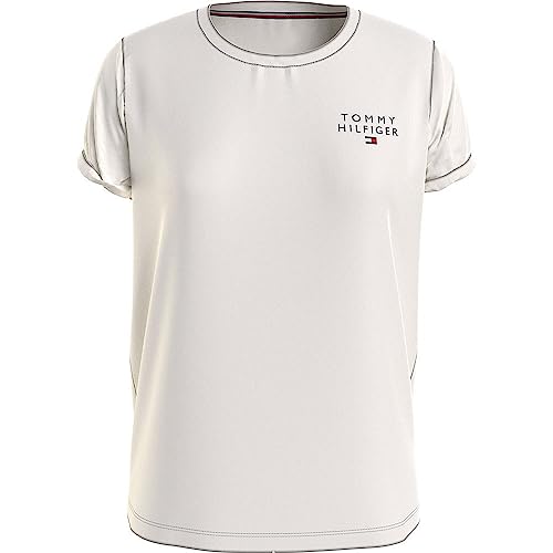 Tommy Hilfiger Koszulka damska z krótkim rękawem S/S, Starożytna biel, L