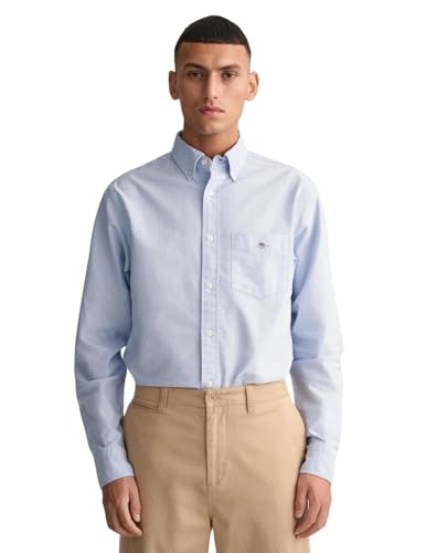 GANT Męska koszula Reg Oxford, jasnoniebieski, XXL