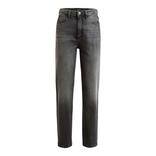 Guess Damskie spodnie jeansowe 5 kieszeni mama Jean W2YA21D4QD2, Autentyczny szary, 39