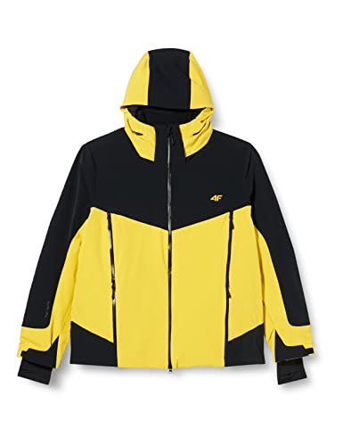 4F Męska kurtka narciarska Kumn013 dżinsy, Cytryna, XXXL, Cytryna, 3XL