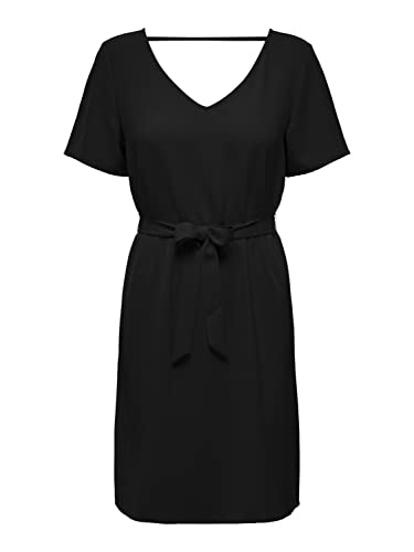 ONLY Sukienka damska ONLMETTE SS dekolt w serek, czarna, M, czarny, M