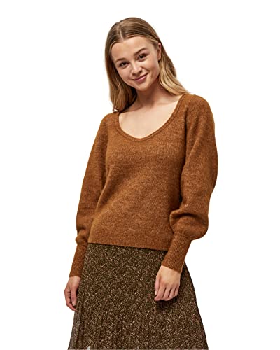 Minus Damski sweter z dzianiny Mille, 372 Rustic Brown Melange, S