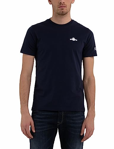 Replay T-shirt męski, Niebieski 085, XL