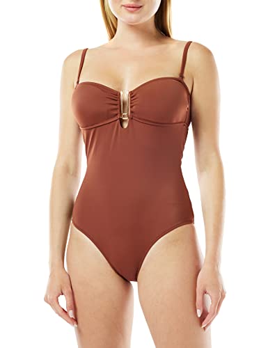 Dagi Damski kostium kąpielowy z ramiączkami, jednoczęściowy, brązowy, 38