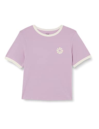 Lee Koszulka damska Shrunken Graphic Tee T-Shirt, Plum, XL, śliwka, XL