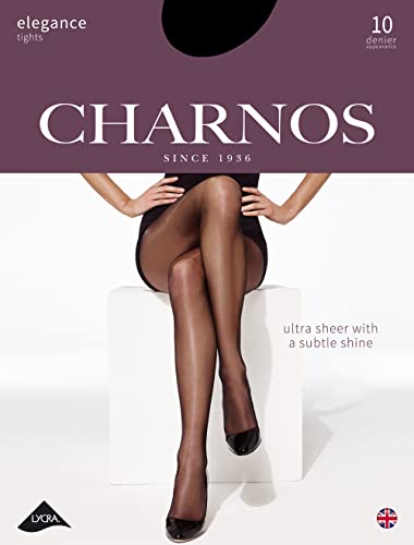 CHARNOS Rajstopy damskie Elegance 10 Denier Visone bardzo duże, Visone