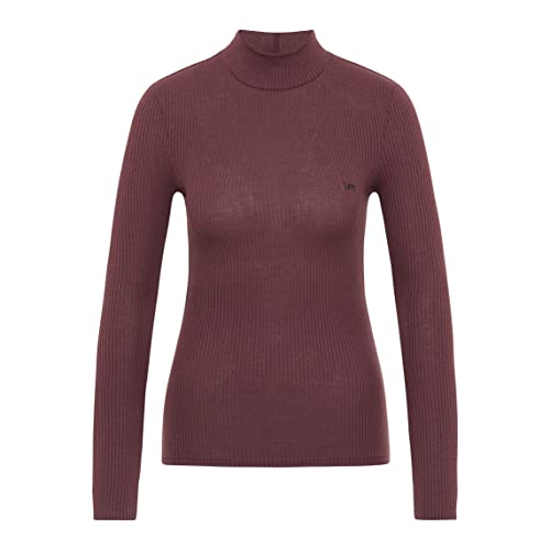 Lee Damska koszulka z prążkowanymi nogawkami, LS HIGH Neck Shirt, Boysenberry, rozmiar S