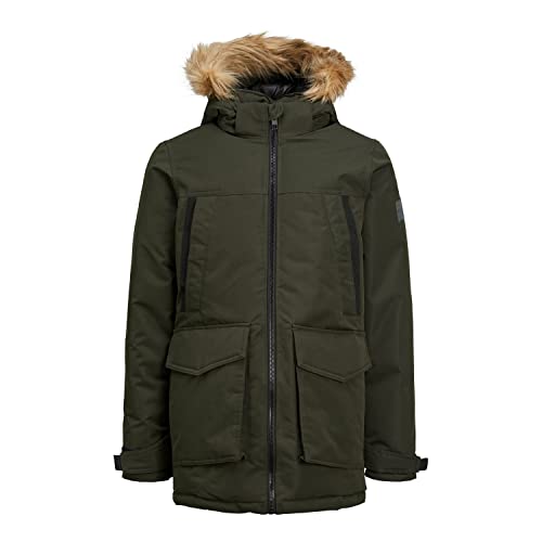 JACK&JONES JUNIOR Jjecraft Parka Sn Jnr kurtka chłopięca, rodzynka, 140