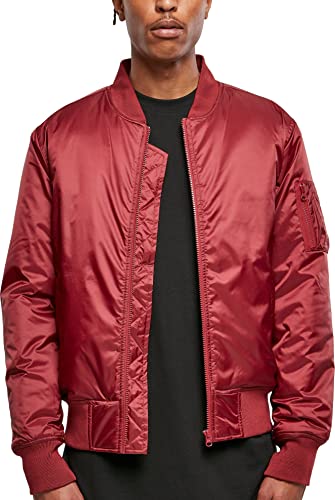 Build Your Brand Męska kurtka bomberka, Burgundy, 3XL