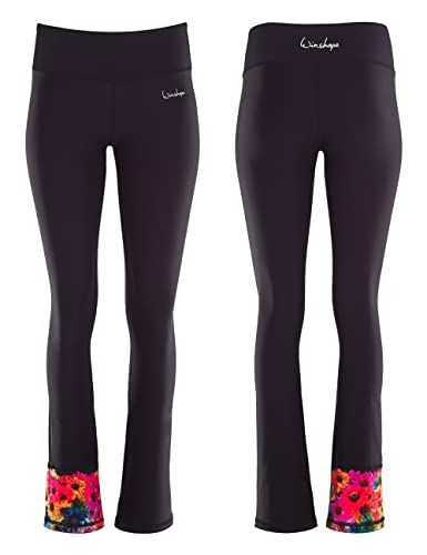 WINSHAPE Damskie legginsy funkcyjne BCL106, tęczowe kwiaty, slim style, fitness, czas wolny, sport, joga, trening