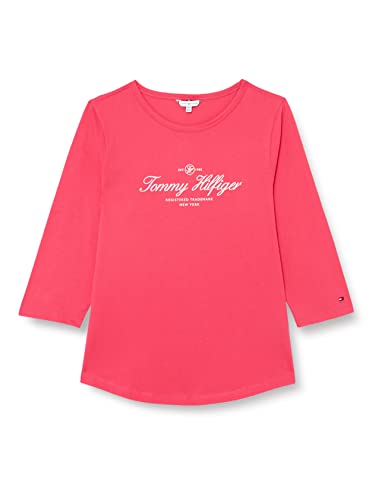 Tommy Hilfiger Topy damskie z dzianiny L/S, Jasny różowy Cerise, 54