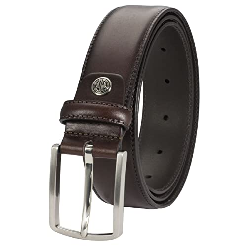 LINDENMANN Męski pasek garniturowy, skórzany pasek męski garnitur 35 mm szerokości, pasek do garnituru, męski pasek z pełnej skóry, ciemnobrązowy, Bundweite 125 cm Gesamtlänge 140 cm W 50 XXXL