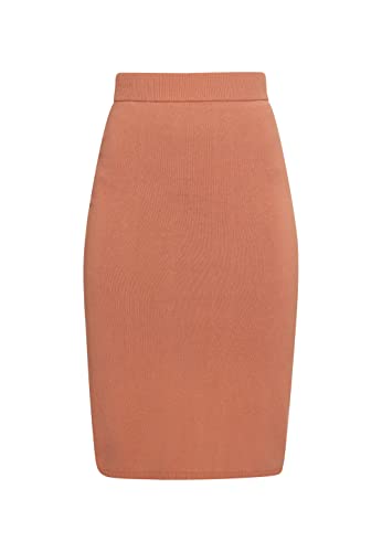 usha Spódnica midi z dzianiny damska 10426723, beż różowy, XL
