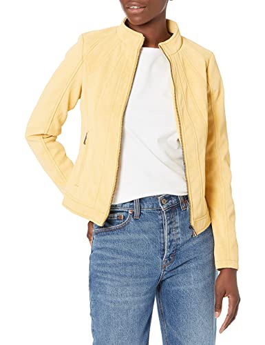 Desigual Damska kurtka Chaq_mar Faux Leather, żółty, S