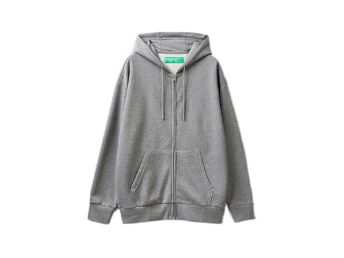 United Colors of Benetton Kurtka męska C/CAPP M/L 3j73u5006 bluza z kapturem, szara 507, M