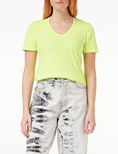 Replay Koszulka damska, 343 Fluo Yellow, S