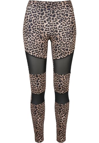 Urban Classics Damskie legginsy Tech Mesh AOP damskie spodnie do jogi, Lew, XL