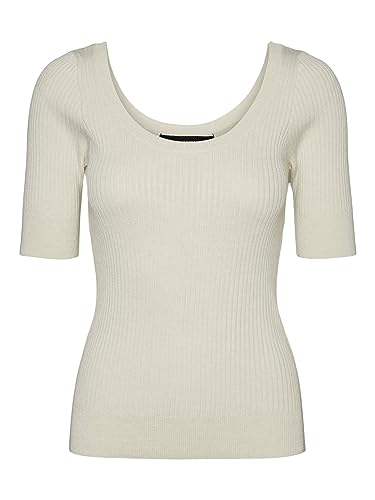 VERO MODA Damska koszulka VMESTELA 2/4 U-Neck TOP GA Boo, Birch, M
