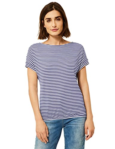 Cecil Damska koszulka w paski B318172, Intense Blue, XS