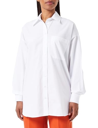 Koton Damska koszulka bawełniana z kieszeniami, oversized, 000 (biały), 38