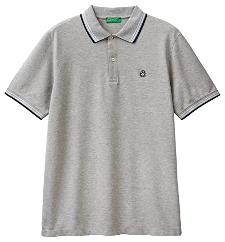 United Colors of Benetton Męska koszulka polo, Grigio Melange Medio 501, XXL