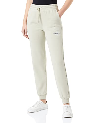 Calvin Klein Jeans Damskie spodnie dresowe z monogramem, Pola pszenicy, L