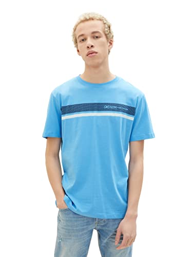 TOM TAILOR Denim Koszulka męska 1036965, 18395-Rainy Sky Blue, M, 18395 – Rainy Sky Blue, M