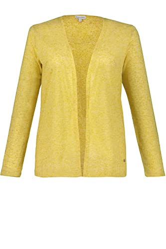 GINA LAURA Damska kurtka koszulowa, paski strukturalne, otwarty kształt 724896, jasny oliwkowy, L