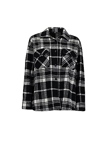 LTB Jeans Yelara damska koszula flanelowa, Black White Checks 4326, M