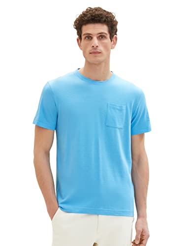 TOM TAILOR Koszulka męska 1036319, 18395-Rainy Sky Blue, M, 18395 – Rainy Sky Blue, M