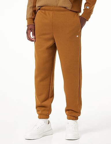 Champion Legacy Authentic Pants-C-Logo Powerblend Fleece elastyczny kombinezon spodnie męskie, Marrone Chiaro, XL