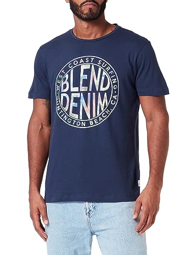 Blend Męski T-shirt T-shirt, 194024/Dress Blues, XL, 194024/Dress Blues, XL