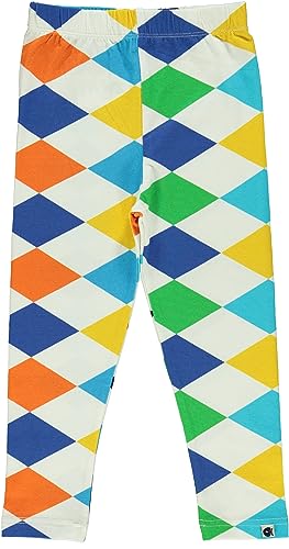 Småfolk Legginsy, Harlequin, niebieski (Blue Atoll), 86