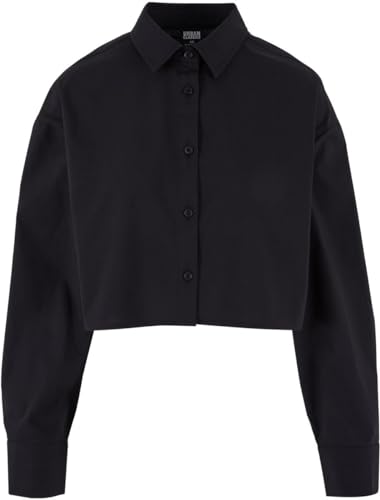 Urban Classics Damska bluzka Cropped Oversized Bluzka, czarny, S