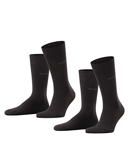 ESPRIT Mężczyźni Skarpety Basic Easy 2-Pack M SO Bawełna jednokolorowe 2 Pak, Czarny (Black 3000), 43-46