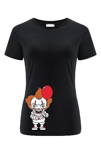 ERT GROUP oryginalny i oficjalnie licencjonowany horror czarny t-shirt damski wzór It 007, dwustronny nadruk rozmiar XXL, It 007 Czarny 2, XXL