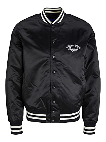 JACK & JONES Męska kurtka bomberka Jorstudio, czarny, M