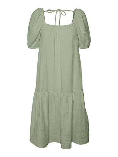 VERO MODA Women's VMNATALI NIA 2/4 BLK Dress WVN sukienka, Reseda, M, Reseda, M