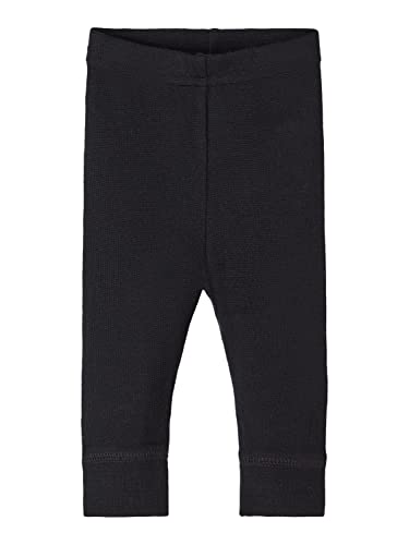 NAME IT Nbmwang Wool Rib Longjohn XXIII legginsy, czarny, 50