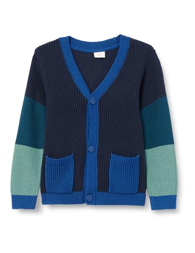 s.Oliver Junior chłopięca kurtka College z materiału mix BLUE GREEN 92, Niebieski zielony, 92