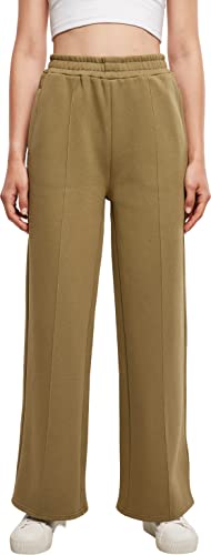 Urban Classics Damskie spodnie treningowe Straight Pin Tuck Sweat Pants, Tiniolive, XS