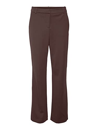VERO MODA Damskie spodnie Vmlucca Mr Straight Jersey Pant Noos, Coffee Bean, (XS) W / 32L