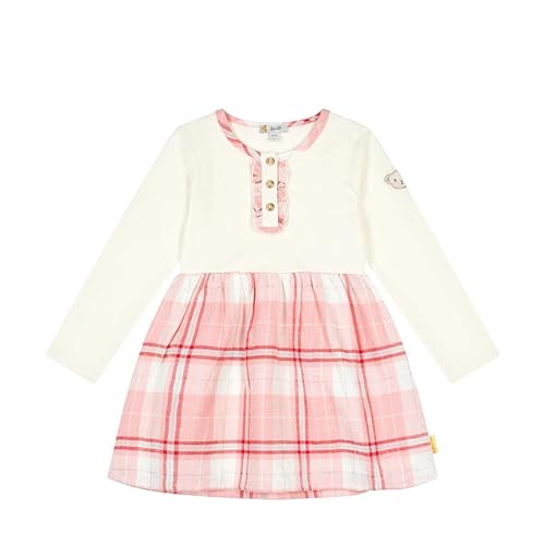 Steiff Dziewczęca sukienka w kratkę, Antique White, 104 cm