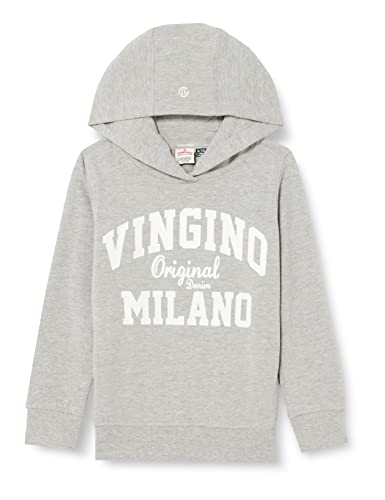 Vingino Bluza chłopięca z kapturem z klasycznym logo, Grey Mele., 16 Lat