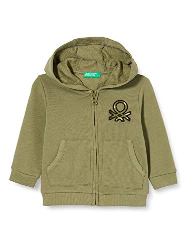 United Colors of Benetton Bluza chłopięca Giacca C/CAPP M/L, Deep Lichen Green 34f, 62 cm