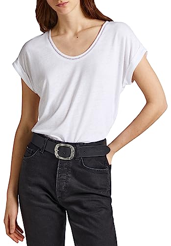Pepe Jeans Koszulka damska Adelaide, Biały (biały), XS