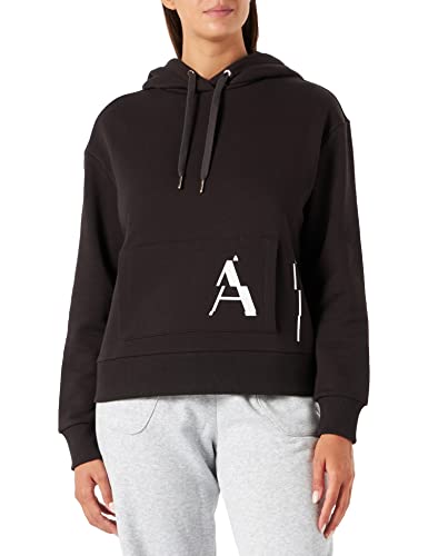 Armani Exchange Damska bluza z kapturem, kieszenie, logo na przodzie, X-Ray, Large