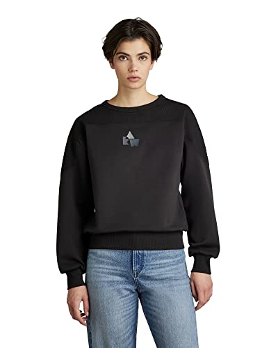 G-STAR RAW Damska bluza z wkładem graficznym, Schwarz (Dk Black C876-6484), L